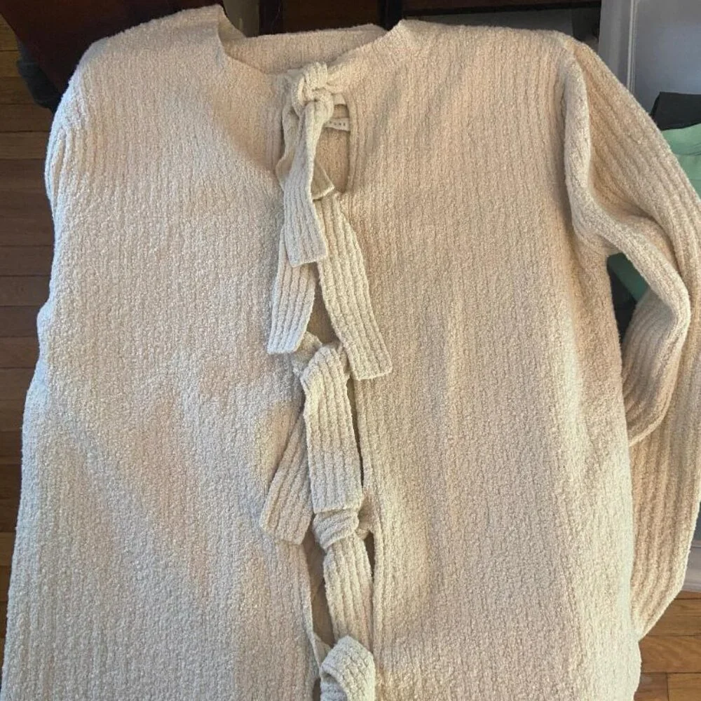 Lauren Manoogian Cotton Crewneck Cardigan *NWT*, Size Large - Picture 5 of 11